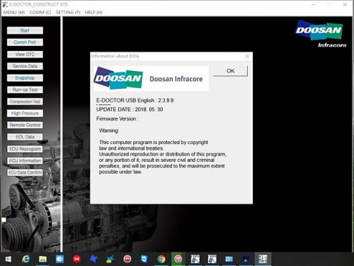 Установка программы Doosan eDoctor Engine Diagnostic (EDIA) 2.4.0.7 2023