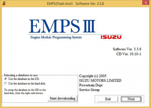 Установка программы ISUZU EMPS 3.3.8